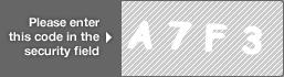 captcha code for visual authentication  letter A number 7 letter F number 3