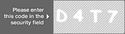 captcha code for visual authentication  letter D number 4 letter T number 7