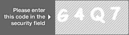 captcha code for visual authentication  letter G number 4 letter Q number 7